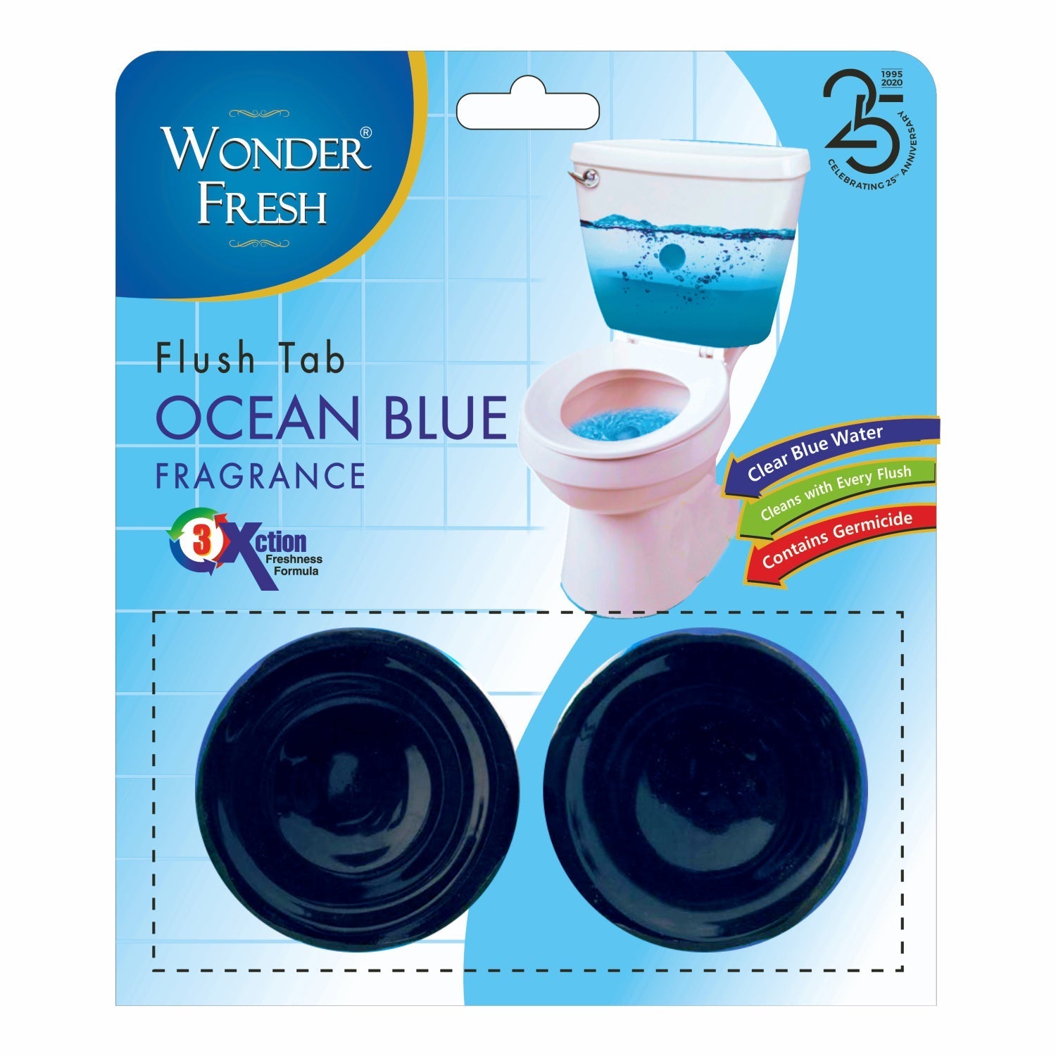 Ocean blue toilet cleaner flush tab, 100 grams Ocean blue toilet cleaner flush tab, 100 grams